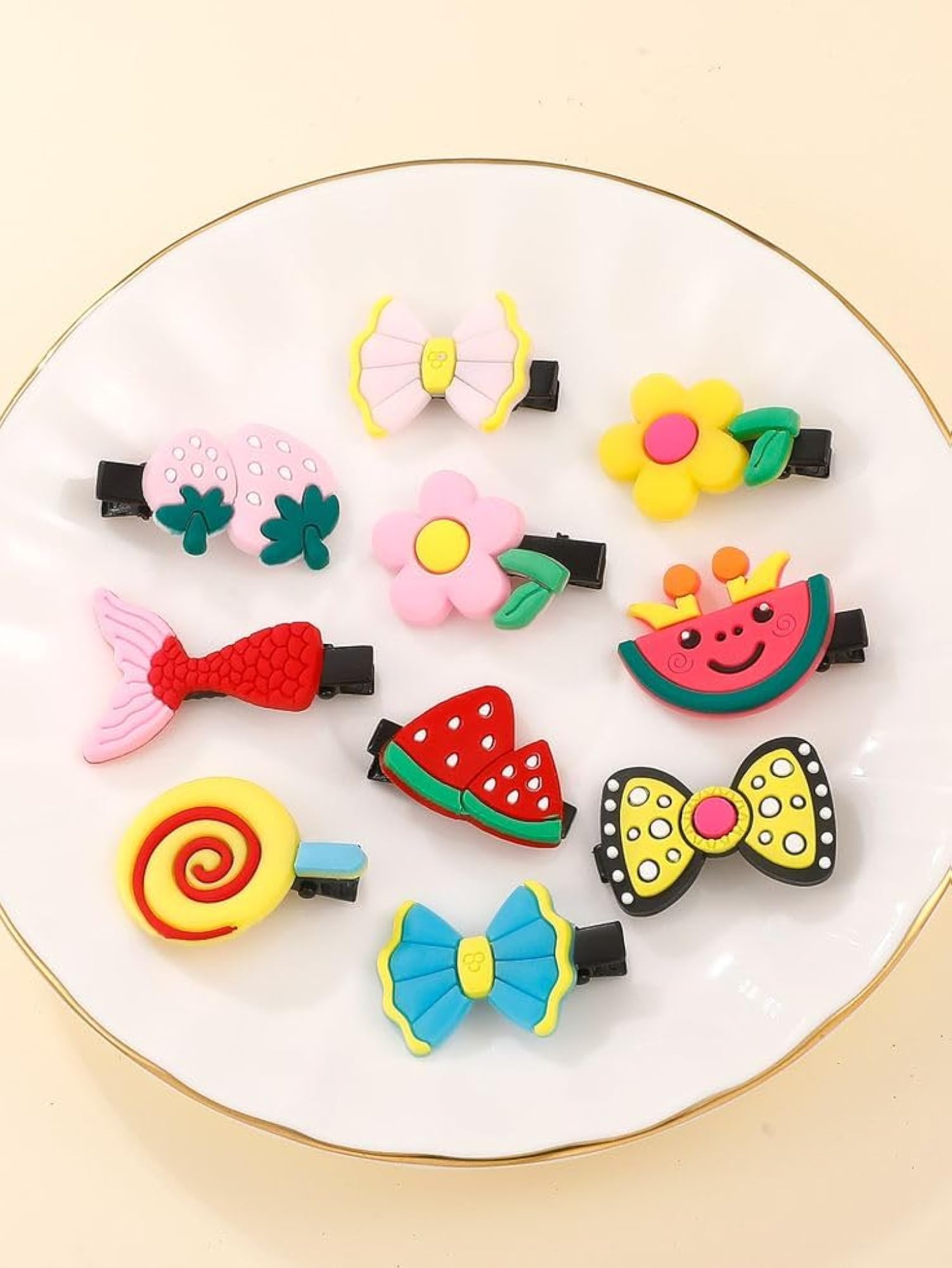 12-Pack Kids Girls Hair Clips & Pins